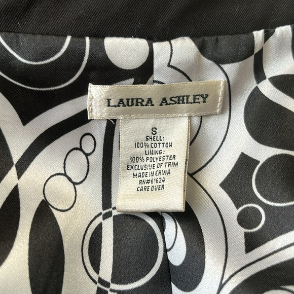 Vintage Laura Ashley Jacket with Pleather Trim and Buckles - Picture 6 of 8